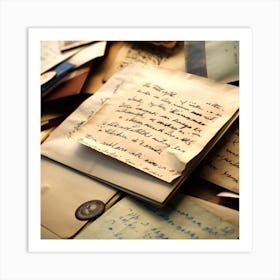 Old Letters 3 Art Print