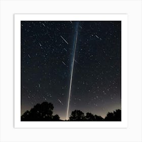 Meteor Streaks Across The Sky Art Print