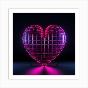 Neon Heart Art Print