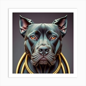 Pit Bull Dog Art Print