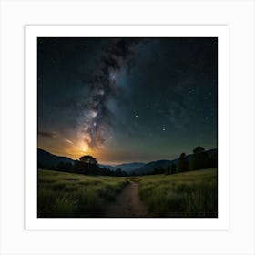 Milky way Paintings Art Print 1 Art Print