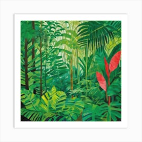 Amazon Rain Forest Series in Style of David Hockney 1 Art Print