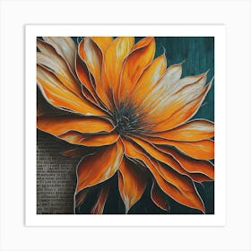 Orange Dahlia Art Print