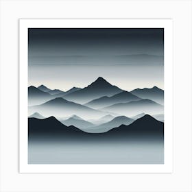 Asian Mountains Art Print