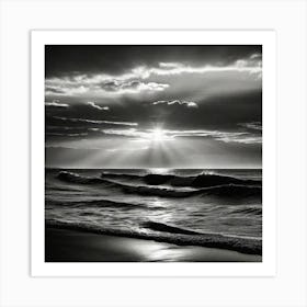 Sunset At The Beach 433 Art Print