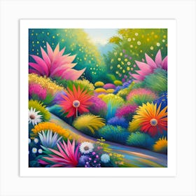 Colorful Garden Art Print