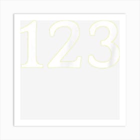 Number 123 T Shirt Art Print