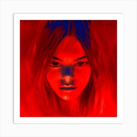 Girl In Red Art Print