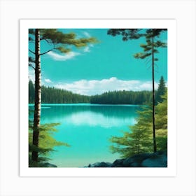 Lake - Lake Stock Videos & Royalty-Free Footage Art Print