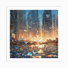 Shattered City 2 Art Print