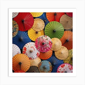 Colorful Umbrellas 5 Art Print