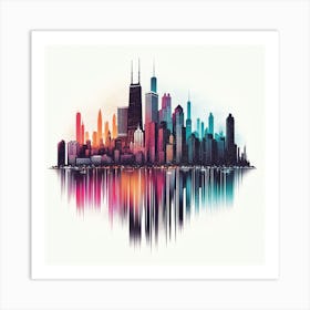 Chicago Skyline Canvas Art 1 Art Print