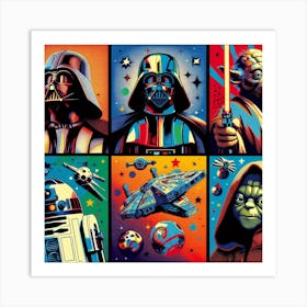 Star Wars,a pop art series of Star Wars icons 1 Art Print