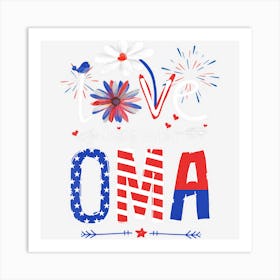 Hot Trend I Love Being Called Oma Usa Flag 4th Of July Art Print