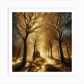 Forest At Night 7 Art Print