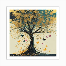 Butterfly Tree Art Print