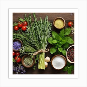 Herbs And Spices Art Print