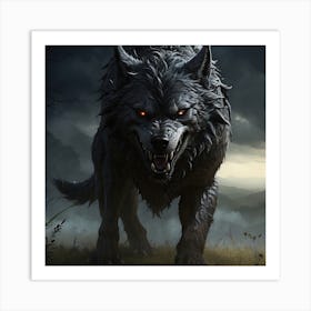 wolf design Art Print