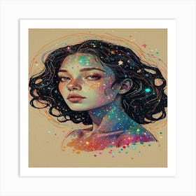 Default Extremely Detailed Illustration Of A Cosmic Princess F 1 Art Print