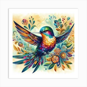 Bird Calibri Art Print