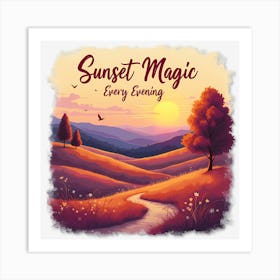 Sunset Magic Every Evening Art Print