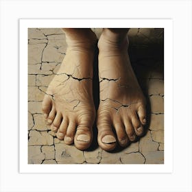 Cracked Feet Art Print