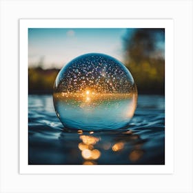 A Bubble Waterscape Holographic Art Print