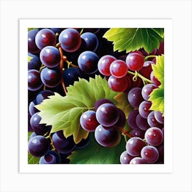 Grapes Art Print