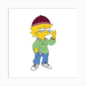 Lisa Simpson x Smiley Art Print