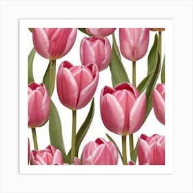 Pink Tulips Art Print