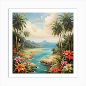 Hawaiian Paradise art print Art Print