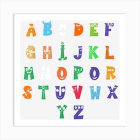 Halloween Alphabet For Teachers Art Print