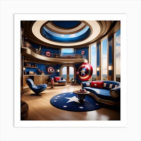 Living With Captain America Art Print