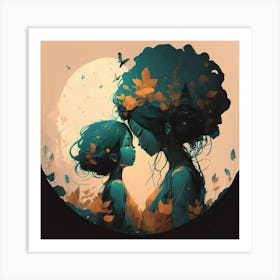 Mother And Daughter Art Print