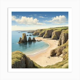 A Picture Of Barafundle Bay Beach Pembroke shire Wales 2 1 Art Print