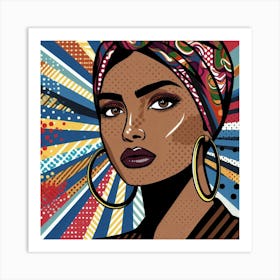 Tafadzwa Pop Black Woman With Turban Art Print