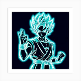 Neon karate kid 1 Art Print