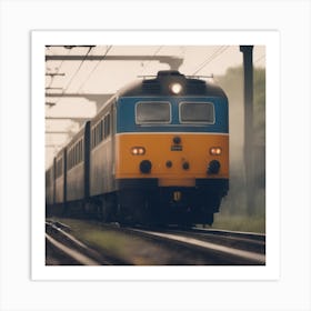 Train On The Tracks 10 Art Print