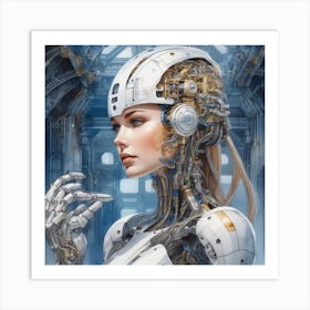 Robot Girl 14 Art Print