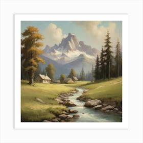 Mountain Stream art print 2 Art Print