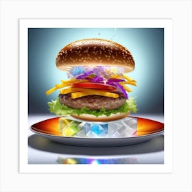 Hamburger On Ice Art Print