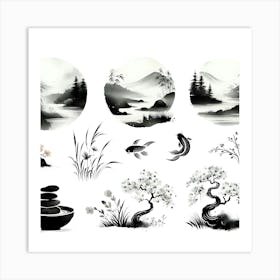 Asian Art Art Print