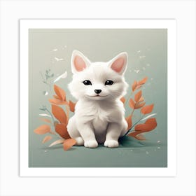 Arctic Fox Art Print