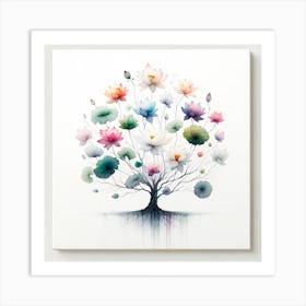 Lotus Tree Art Print