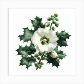 Flower of Holly-hox Art Print