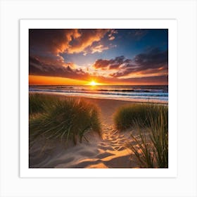 Sunset On The Beach 238 Art Print