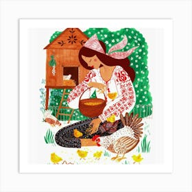 Village girl 1 Art Print