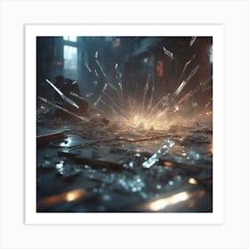 Shattered Glass 26 Art Print