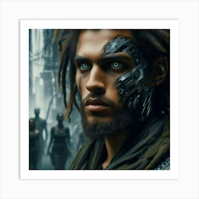 Man With Dreadlocks Art Print