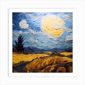 Knitted Celestial Harmony Art Print